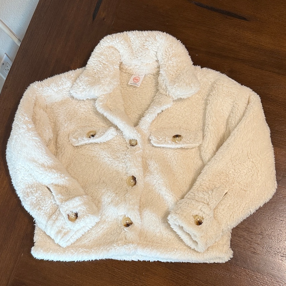Cozy Sherpa Cream Kids Jacket